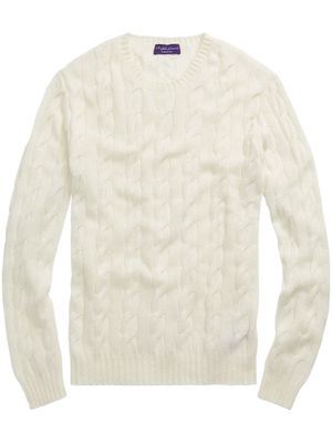 Ralph Lauren Purple Label pull en maille torsadée - Tons neutres
