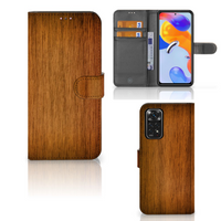 Xiaomi Redmi Note 11 Pro 5G/4G Book Style Case Donker Hout - thumbnail