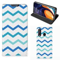 Samsung Galaxy A60 | Hoesje met Magneet | Zigzag Blauw