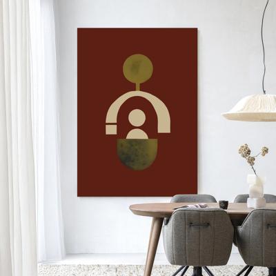 Urban Cotton Wandkleed 'Forma 2 Red' 110 x 145cm in Frame - black
