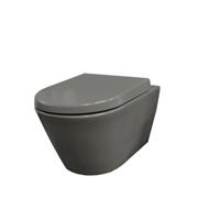 Wiesbaden Wandcloset Stereo Rimless Met Softclose Zitting Mat Grijs