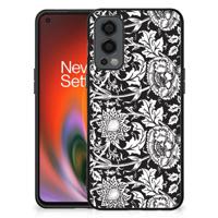 OnePlus Nord 2 Bloemen Hoesje Black Flowers