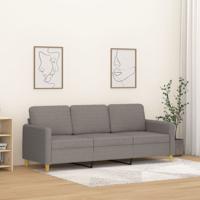 Driezitsbank 180 cm stof taupe - thumbnail