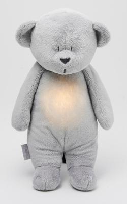 Moonie Moonie The Humming Bear Zilver Natur 2.0 - organic - hartslag knuffel - beer