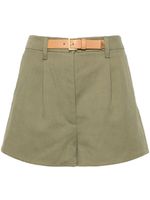 Prada short à taille ceinturée - Vert - thumbnail