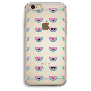 Smiley watermeloenprint: iPhone 6 Plus / 6S Plus Transparant Hoesje