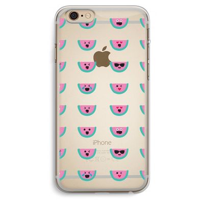 Smiley watermeloenprint: iPhone 6 Plus / 6S Plus Transparant Hoesje