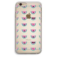 Smiley watermeloenprint: iPhone 6 Plus / 6S Plus Transparant Hoesje