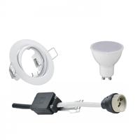 Energiezuinige LED Spot Set - GU10 Fitting - Mat Wit - 4W - Warm Licht