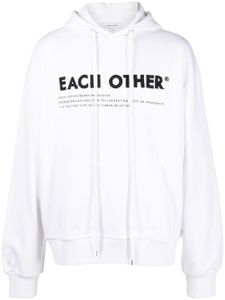 Each X Other hoodie en coton à logo imprimé - Blanc