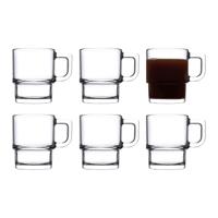 Pasabahce Koffie/thee glazen Cameron - set 6x stuks - transparant glas - 320 ml - thumbnail