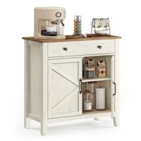 Keukenkast met lades deuren en verstelbare plank, Vintage Wit + Honingbruin