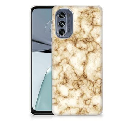 Motorola Moto G62 5G | TPU | Siliconen hoesje | Marmer Goud