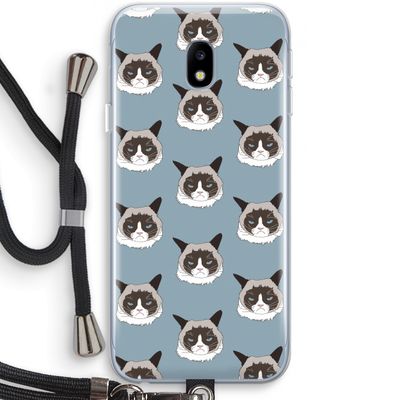 It's a Purrr Case: Samsung Galaxy J3 (2017) Transparant Hoesje met koord