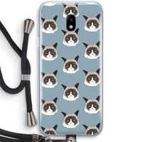 It's a Purrr Case: Samsung Galaxy J3 (2017) Transparant Hoesje met koord