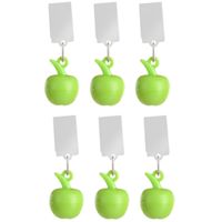 Tafelkleedgewichten appels - 12x - groen - kunststof - voor tafelkleden en tafelzeilen