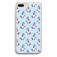 Eenhoorns overal: iPhone 7 Plus Transparant Hoesje