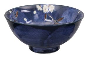 Blauw/Witte Kom met kers figuur - Blue Sakura - 16 x 8cm 600ml