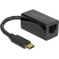 Adapter SuperSpeed USB (USB 3.1 Gen 1) met USB Type-C male > Gigabit LAN 10/100/1000 Mbps compact Adapter