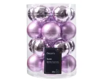Kerstballen Glas Ø6cm Fris Lila 20st