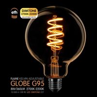 Globe 95mm goud spiraal 6W dimtone