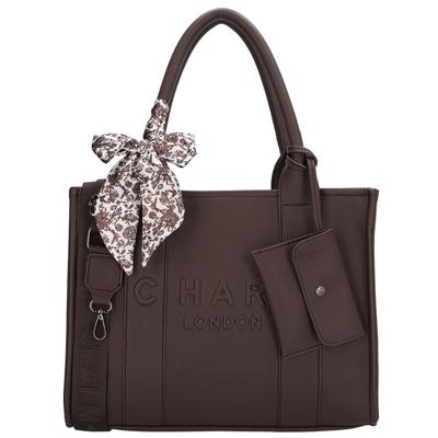 Charm London Handtas/Schoudertas Bond Donker Bruin