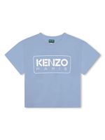 Kenzo Kids t-shirt en coton biologique à logo imprimé - Bleu