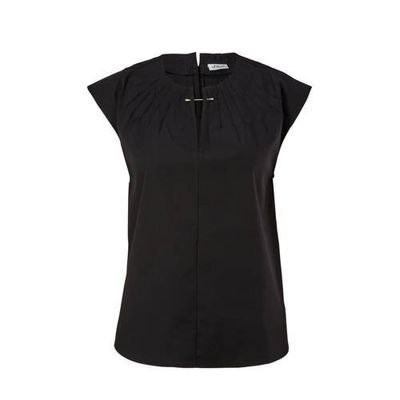 s.Oliver BLACK LABEL top met plooien zwart