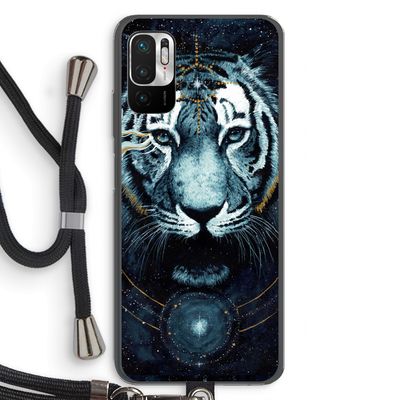 Darkness Tiger: Xiaomi Redmi Note 10 5G Transparant Hoesje met koord