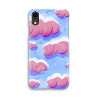 Roze wolken met vogels: iPhone XR Volledig Geprint Hoesje