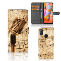 Samsung Galaxy M11 | A11 Telefoonhoesje met foto Bladmuziek - thumbnail