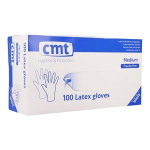 Cmt Handschoenen Latex Wit Pf M 100
