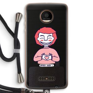 Hartje: Motorola Moto Z Force Transparant Hoesje met koord
