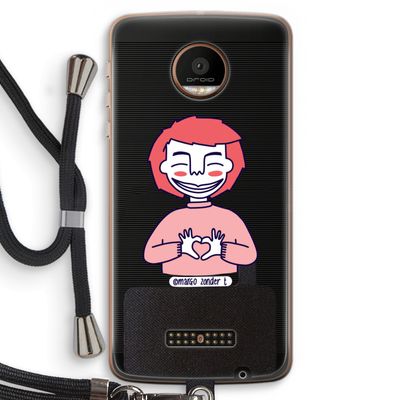 Hartje: Motorola Moto Z Force Transparant Hoesje met koord