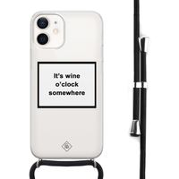 iPhone 12 mini hoesje met koord - Wine o'clock