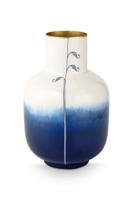 Pip Studio Vaas Metaal Pip & The Blue Bird Dip Dye Blauw 30cm
