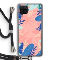 Tropisch: Samsung Galaxy A12 Transparant Hoesje met koord