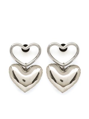 Nina Ricci boucles d'oreilles Blow Up à breloque cœur - Argent