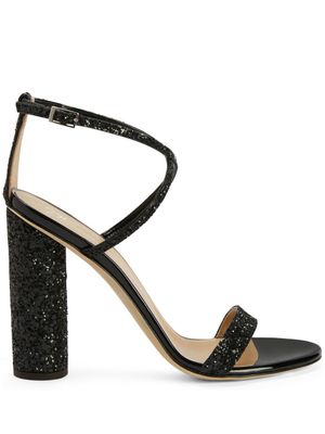 Giuseppe Zanotti sandales Tara 110 mm à paillettes - Noir