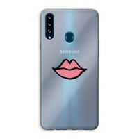 Kusje: Samsung Galaxy A20s Transparant Hoesje