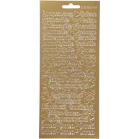 Creativ Company Stickers, nimipäivänä, vel 10x23 cm, goud, 1 vel