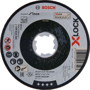 Bosch Accessoires X-LOCK Slijpschijf Expert for Inox 115x1.6x22.23mm, recht - 1 stuk(s) - 2608619260