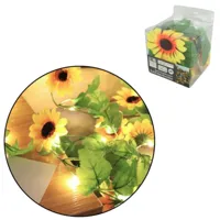 Lichtketting Zonnebloem 10 LED op batterij 1 m | 12 stuks
