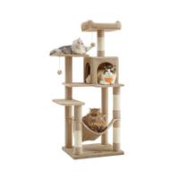 Krabpaal van 143 cm met hangmat, kameel bruin