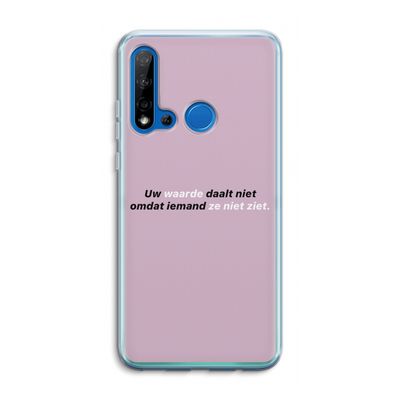 uw waarde daalt niet: Huawei P20 Lite (2019) Transparant Hoesje