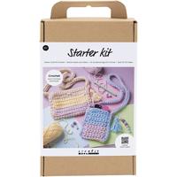 Creativ Company Starter hobbyset haken, tassen, diverse kleuren, 1 doos