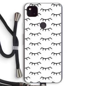 Wimpers: Pixel 4a 5G Transparant Hoesje met koord