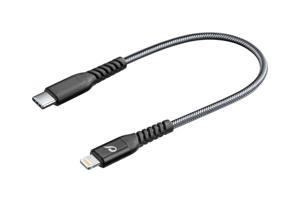 Cellularline USB-kabel USB 2.0 USB-C stekker, Apple Lightning stekker 0.15 m Zwart TETRACABC2LMFI15CK