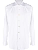 Kiton chemise en coton à coupe cintrée - Blanc