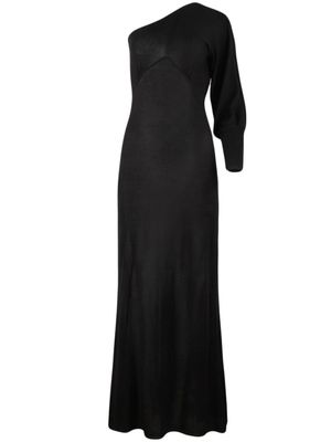 RTA robe longue à design asymétrique à une épaule - Noir